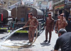 بعد انتهاء الزيارة الأربعينية .. قوات الحدود تنفذ حملة تنظيف في النجف الأشرف